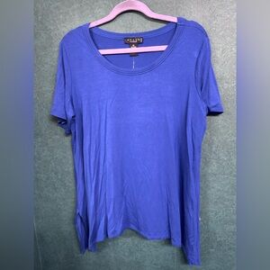 NWT 0X Grace Royal Blue Short Sleeve Women's Top